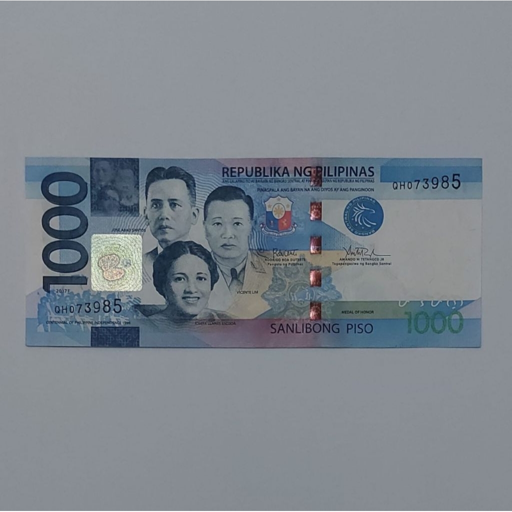 Pilipina Peso Uang Asing Kuno 1000 Peso