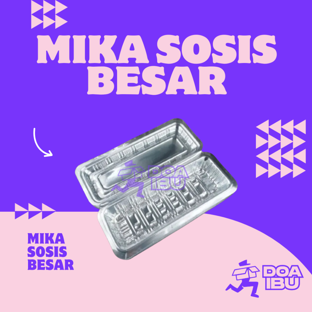[50 biji] mika sosis besar  h 24 mika sosis besar tray sosis tray sosis besar kecil tray sosis tempa