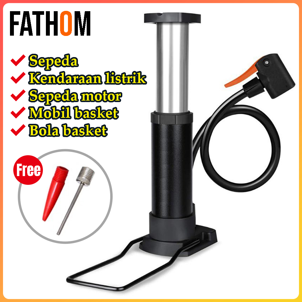 Bertekanan Tinggi Diinjak Kaki Pompa Angin Sepeda Motor Skuter Listrik Universal Untuk Rumah Tangga 