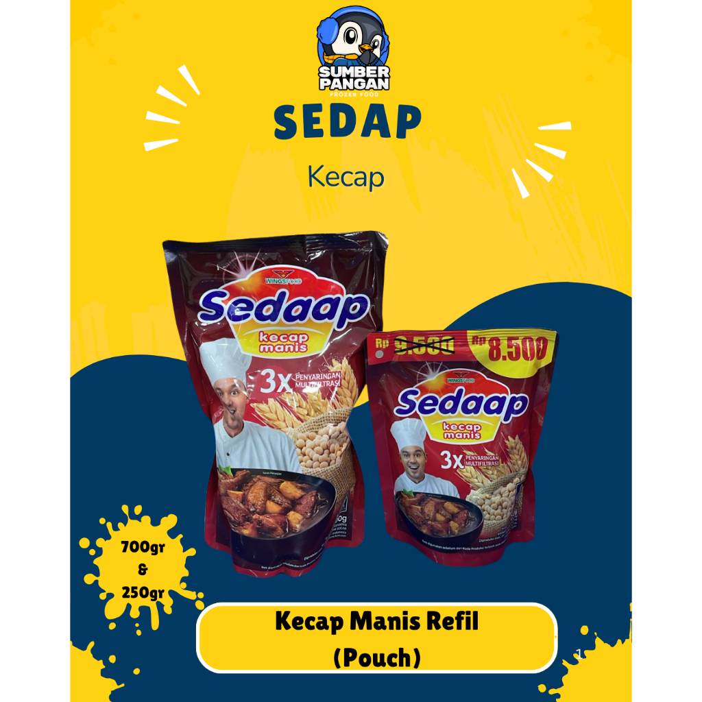 

Sedaap Kecap Manis Refil (Pouch) 700gr&250gr