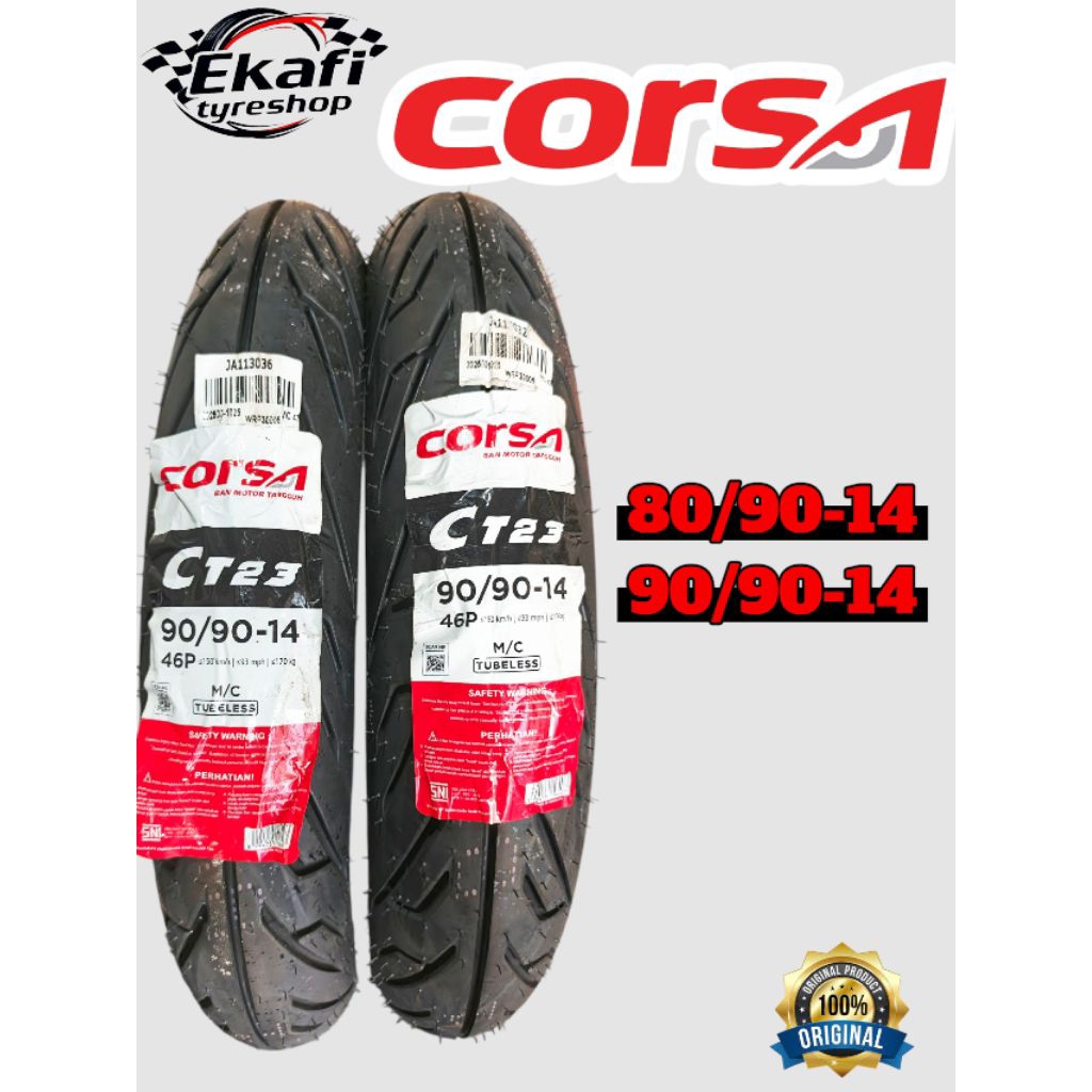 BAN LUAR CORSA TUBLESS MATIC RING 14