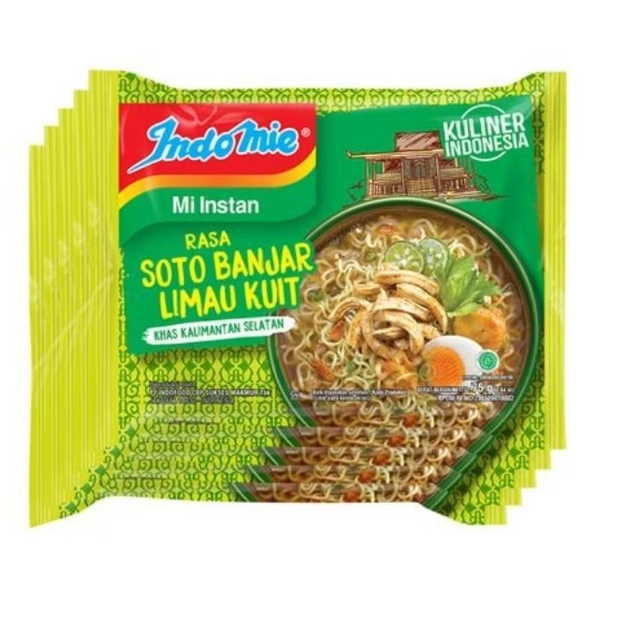 

Paket 5 Pcs - Indomie Mie Instan Kuah Rasa Soto Banjar Limau Kuit isi 75 Gram