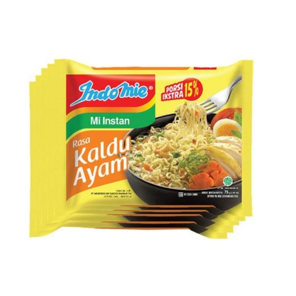 

Paket 10 Pcs - Indomie Mie Instan Kuah Rasa Kaldu Ayam isi 75 Gram