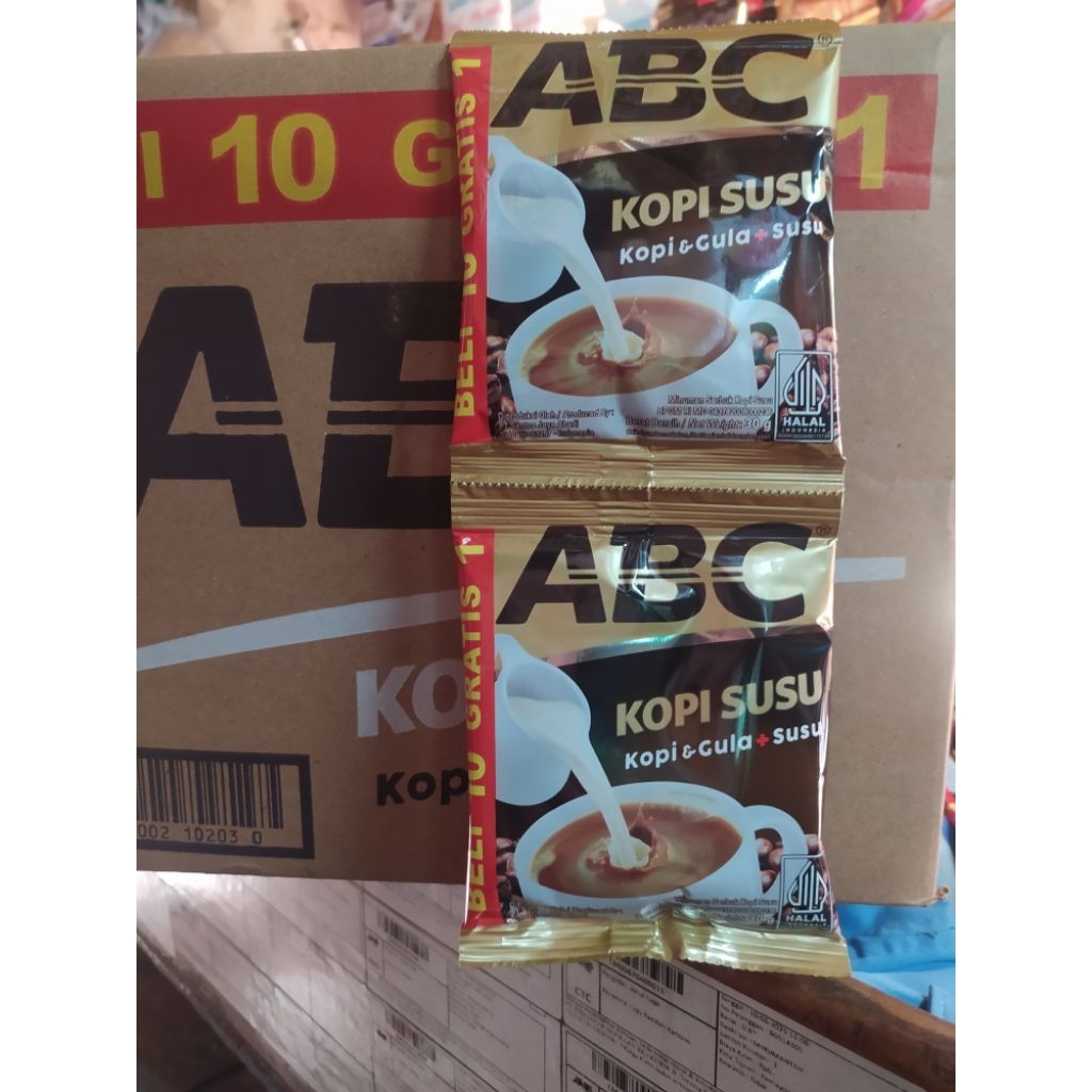 

ABC kopi susu 30g renceng (10pcs+1)