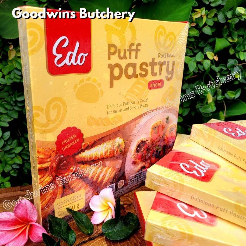 

Edo PUFF PASTRY DOUGH UNBAKED frozen 88x22x0.25cm 15 sheets 750gr