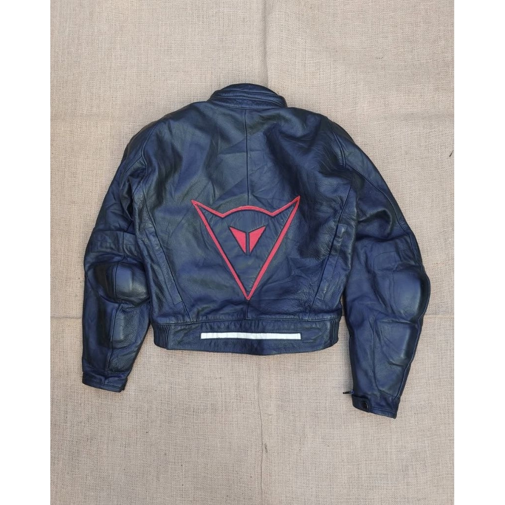 Dainese Jaket Kulit Vintage Biker Racing Touring Riding Leather Jacket