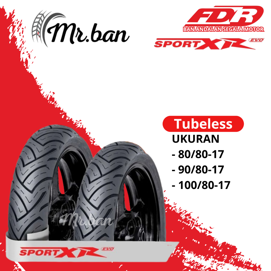 BAN MOTOR RING 17 TUBLES FDR SPORT XR EVO 80/80 90/80 100/80 TUBELESS TL | BAN TUBLES | BAN FEDERAL 