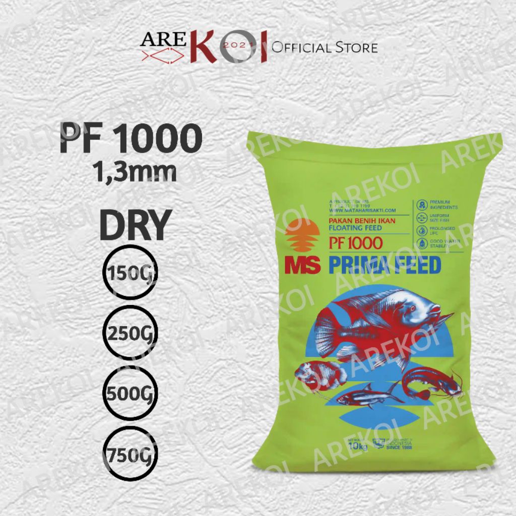 Pelet pf1000 Pakan Ikan Kecil / Pakan ikan Koi koki Cupang dll