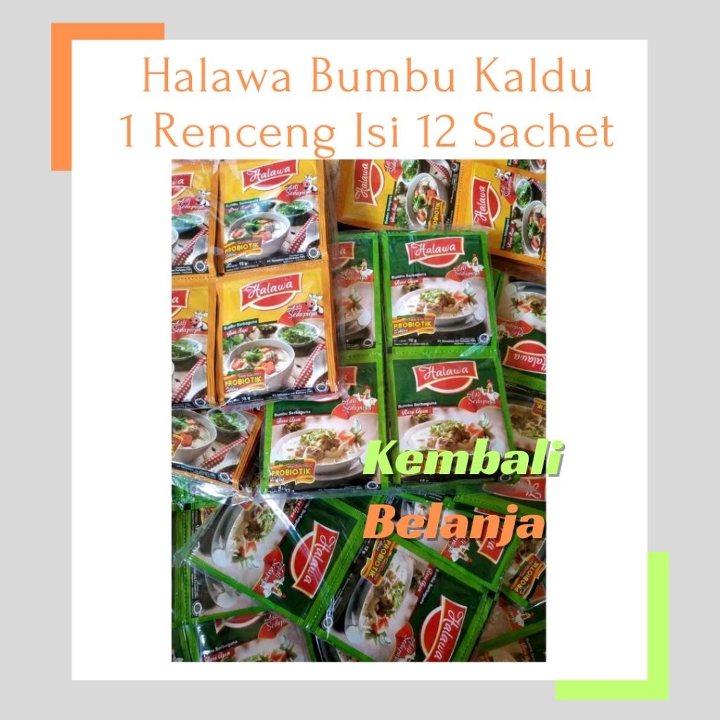 

1 Renceng Isi 12 Sachet Halawa Bumbu Kaldu Ayam/ Sapi/ Jamur/ Halawa Penyedap Mpasi/ Halawa Bumbu Masak Sehat/ Kaldu Penyedap Sehat