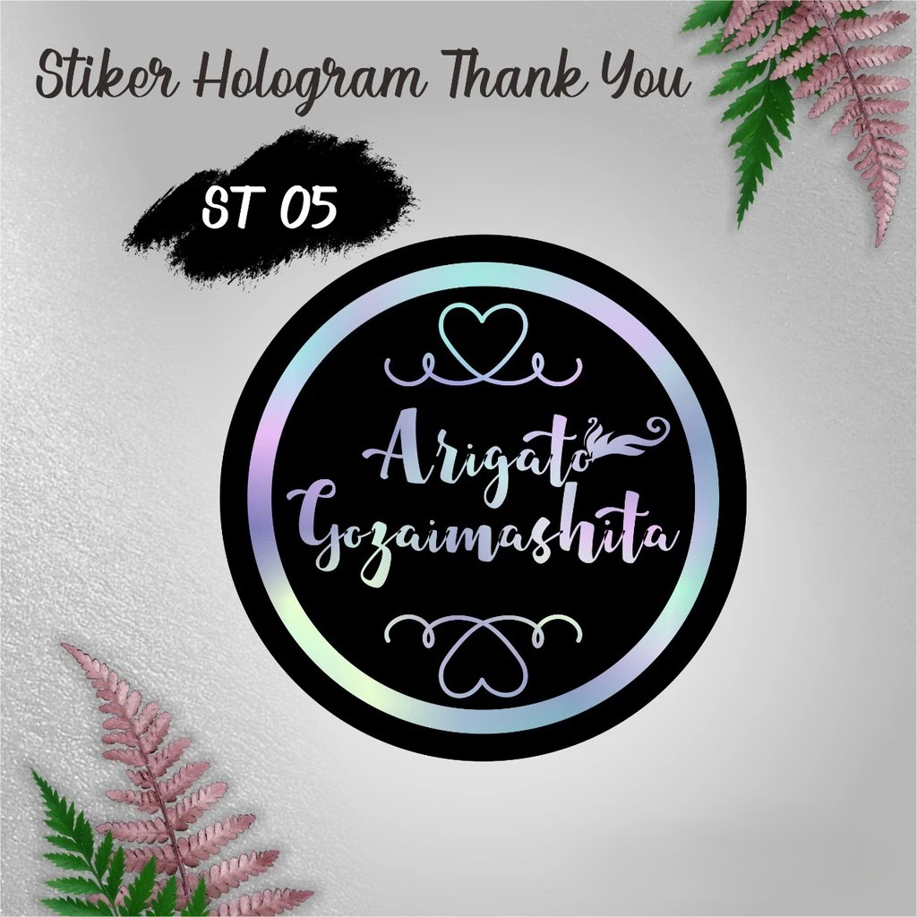 

STICKER THANK YOU HOLOGRAM BULAT MURAH ST 05