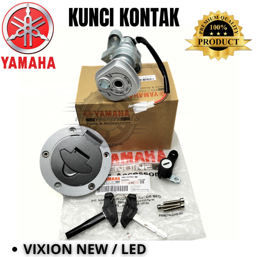 ORIGINAL KUNCI KONTAK ASSY TERMASUK JOK DAN TUTUP TANGKI YAMAHA VIXION NEW NVA NVL LED KUALITAS ASLI