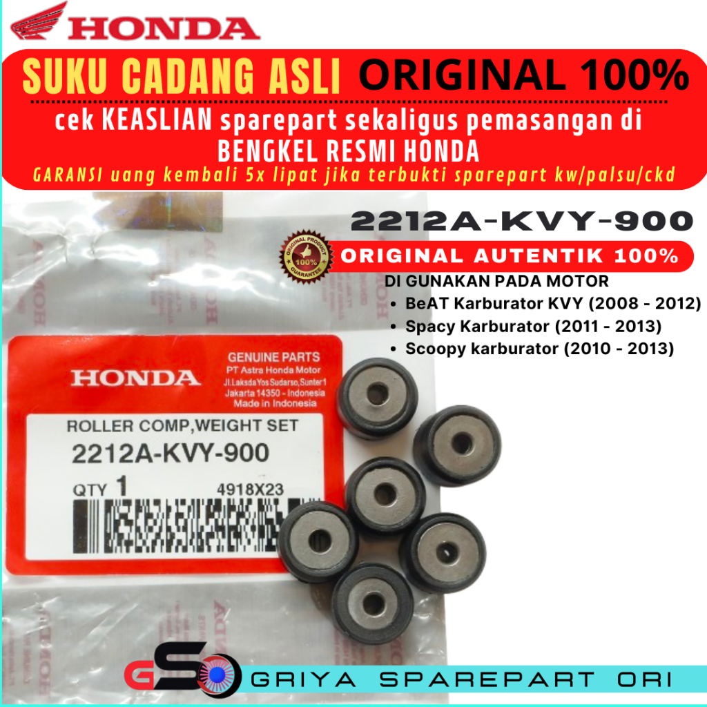 Roller Beat karbu Original HONDA AHM Roller Scoopy karbu Spacy karbu Roller KVY ORI