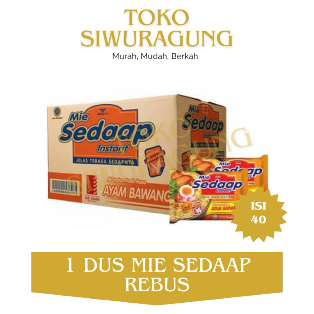 

DUS MIE SEDAAP REBUS RASA AYAM BAWANG ISI 40 PCS