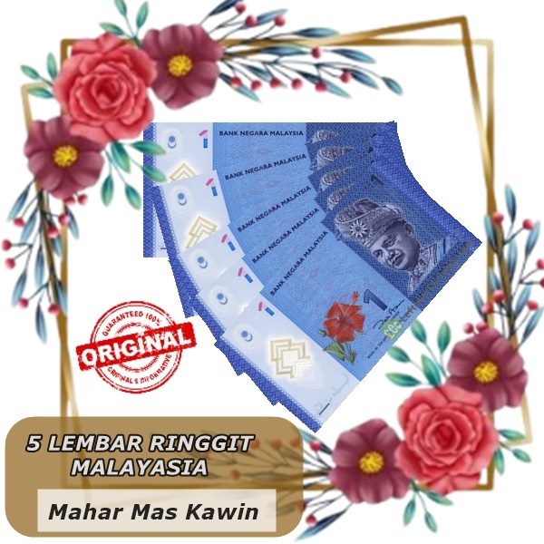 Prewedding Mahar Mas Kawin 5 lembar 1 ringgit polymer malaysia Asli