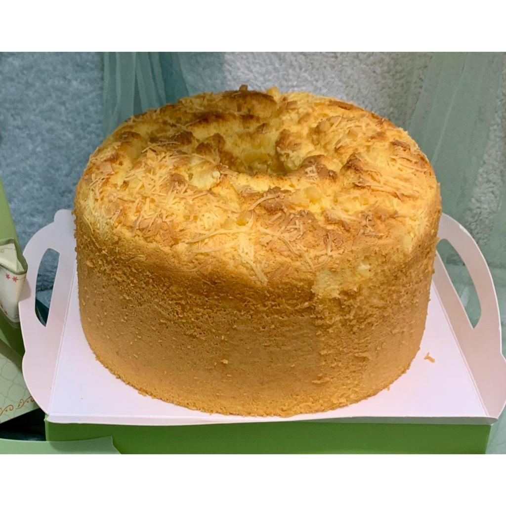 

chiffon keju cream cheese premium carina ukuran 20 cm || hampers lebaran idul fitri/natal/tahun baru/ ulang tahun