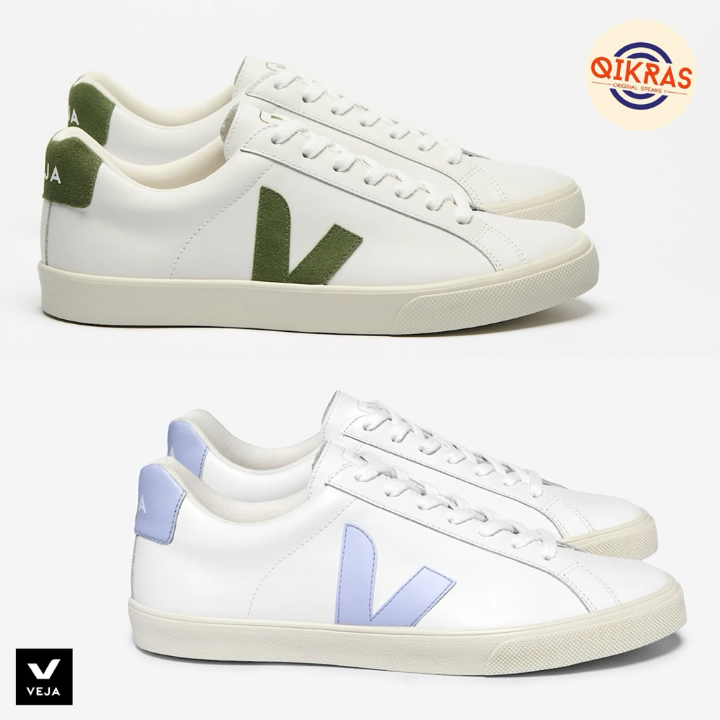 Veja Esplar Leather - White Kiwi | Swan