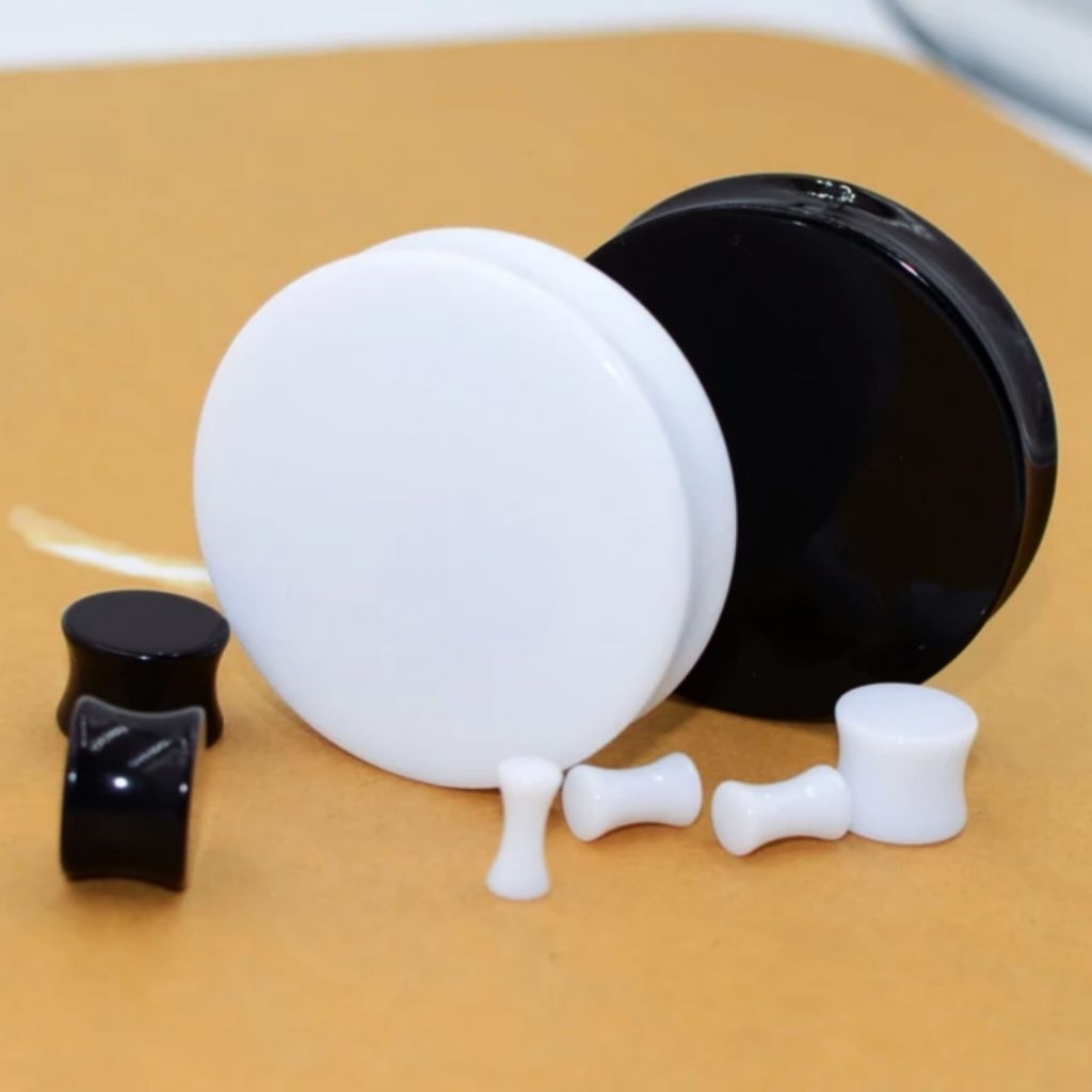 PIERCING PADAT AKRILIK / EAR PLUG AKRILIK / ANTING PLONG BUNTU AKRILIK / PIERCING BUNTU AKRILIK