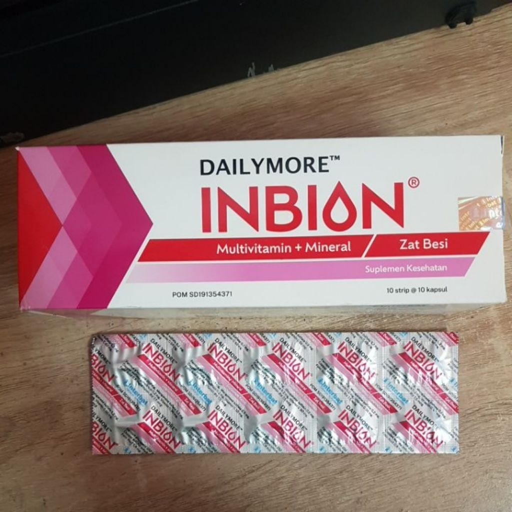 INBION 10 STRIP @10 KAPSUL - MULTIVITAMIN MINERAL DAN ZAT BESI