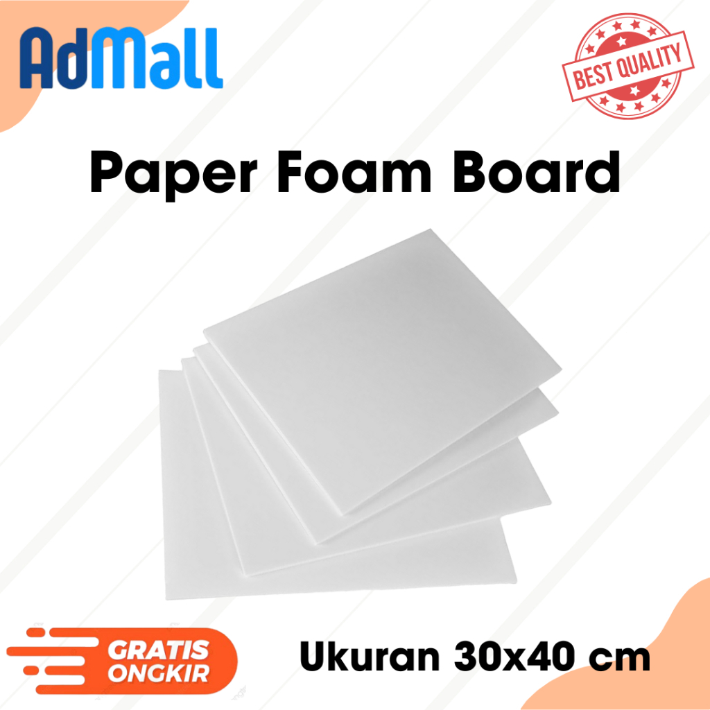 

Paper Foam Board Ukuran 30x40 cm / White Paper Board / Busa Kertas / Tripod Banner / Banner Poster