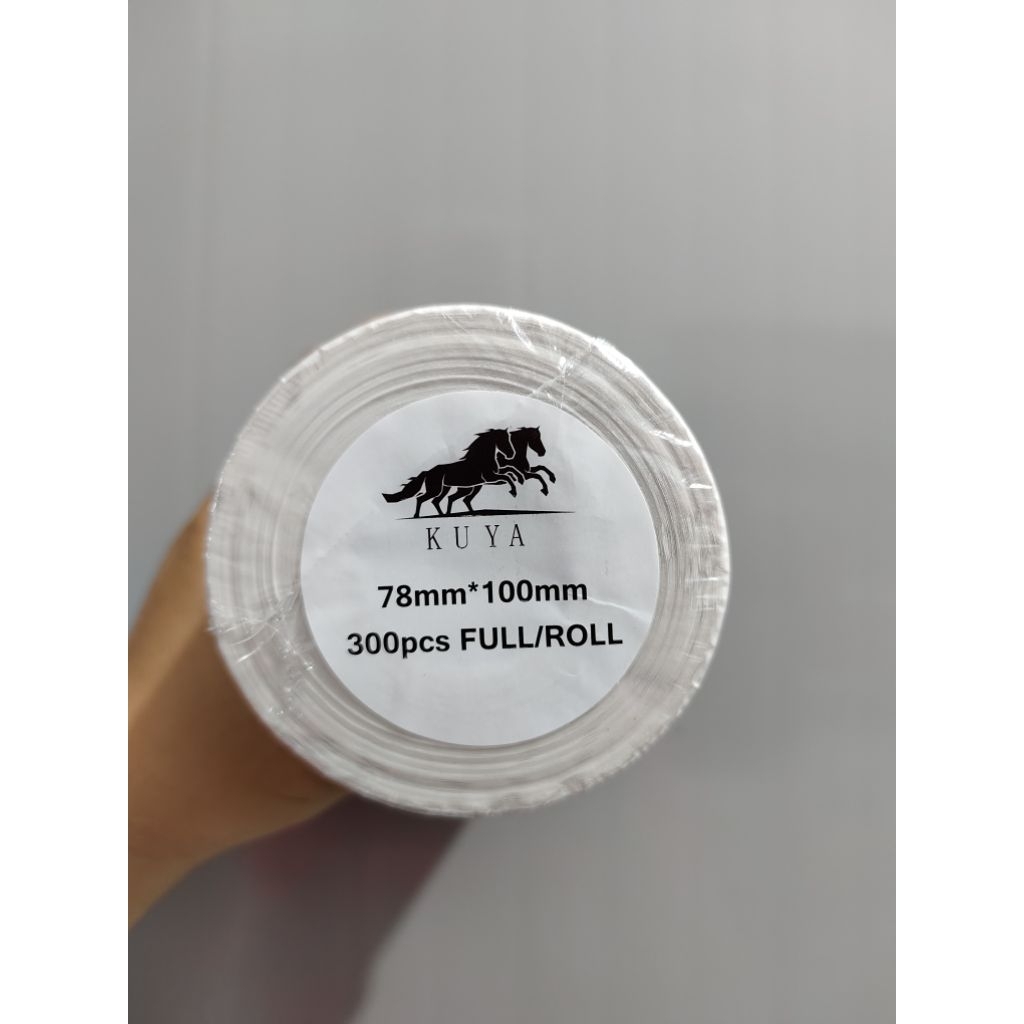 

Kertas stiker label thermal resi ukuran 78x100 mm