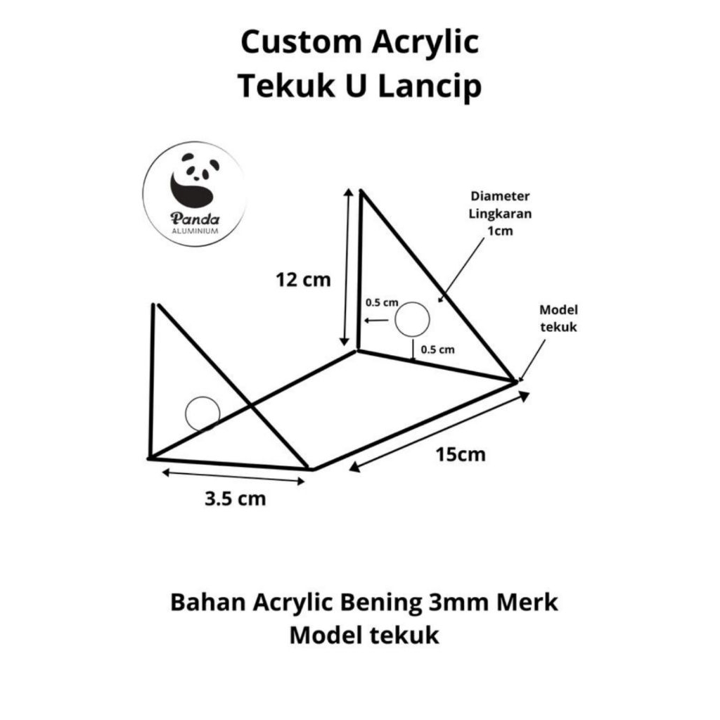 

Custom Acrylic Tekuk U Lancip