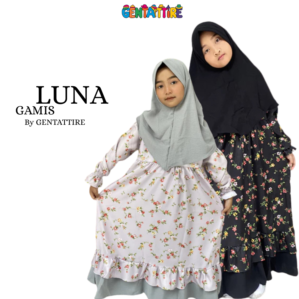 Gentattire - Gamis Dress Terbaru Busana Hijab Muslim Ngaji Jersey Anak Perempuan Remaja Tanggung Bah