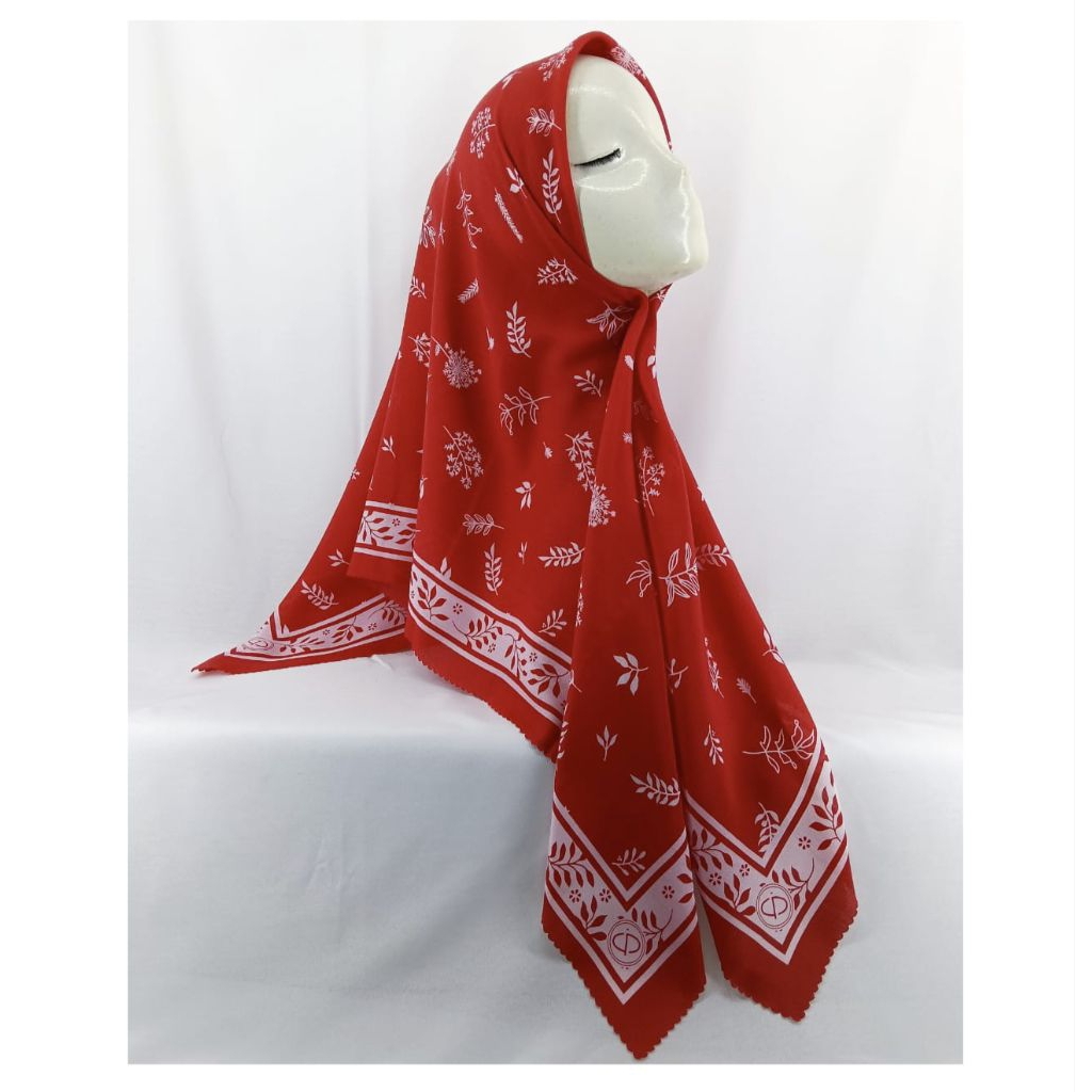 Jilbab Segiempat Merah Putih
