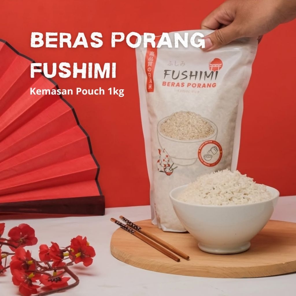 

Fushimi Beras Porang Kemasan 1kg/ Rendah Gula Baik Untuk Diet dan Diabetes