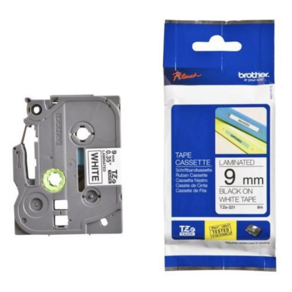

Original Brother Tape TZE 221 - 9mm Black on White