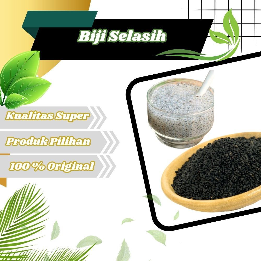 

Biji Selasih telasih basil seed super premium bahan campuran minuman es