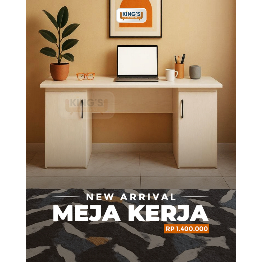 KINGS FURNITURE PONTIANAK MEJA KERJA/MEJA BELAJAR NEW AESTHETIC- MEJA KERJA- MEJA BELAJAR