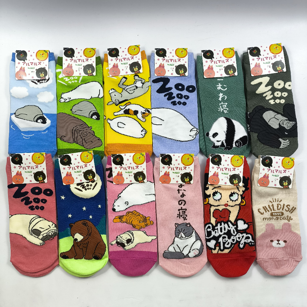 Kaos Kaki Lucu Japanese Brand Character karakter Jepang Untuk Wanita