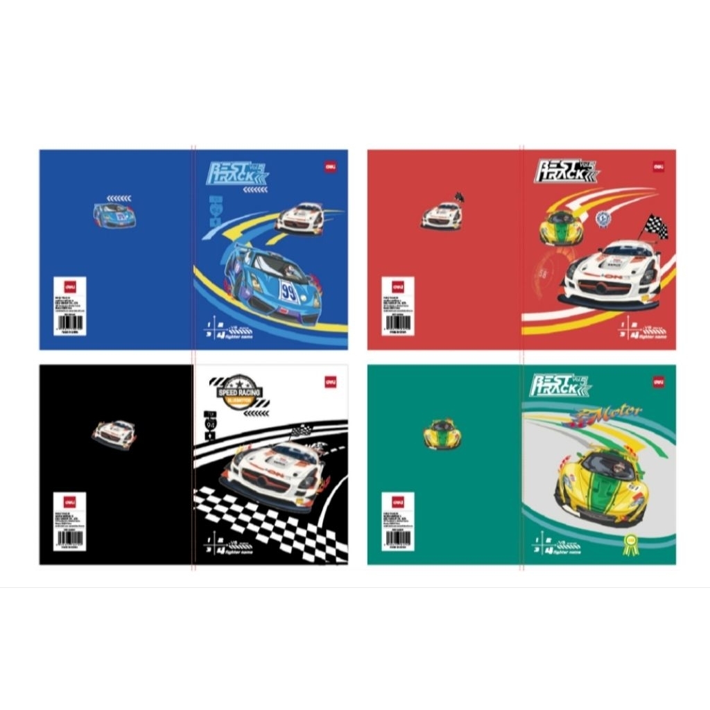 

DELI Buku Tulis 38 lembar seri MOTION VEHICLES 3 (per pack isi 10 buku)