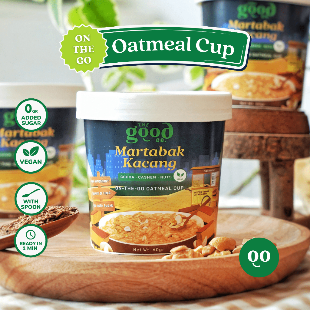 

Protein Oatmeal Martabak Kacang Chocolate by The Good Co. - 8g High Protein, 200cals