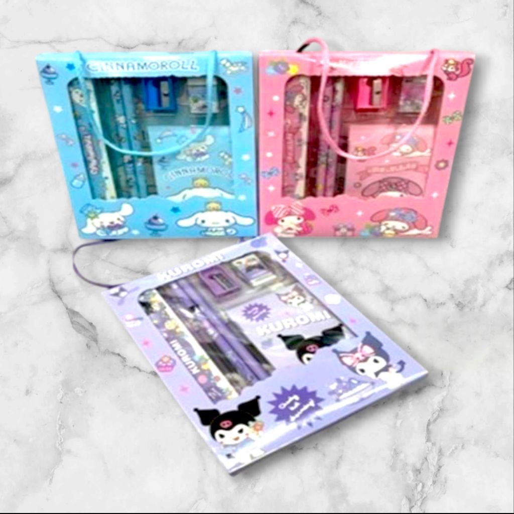 

set alat tulis box 5 in 1 lucu imut