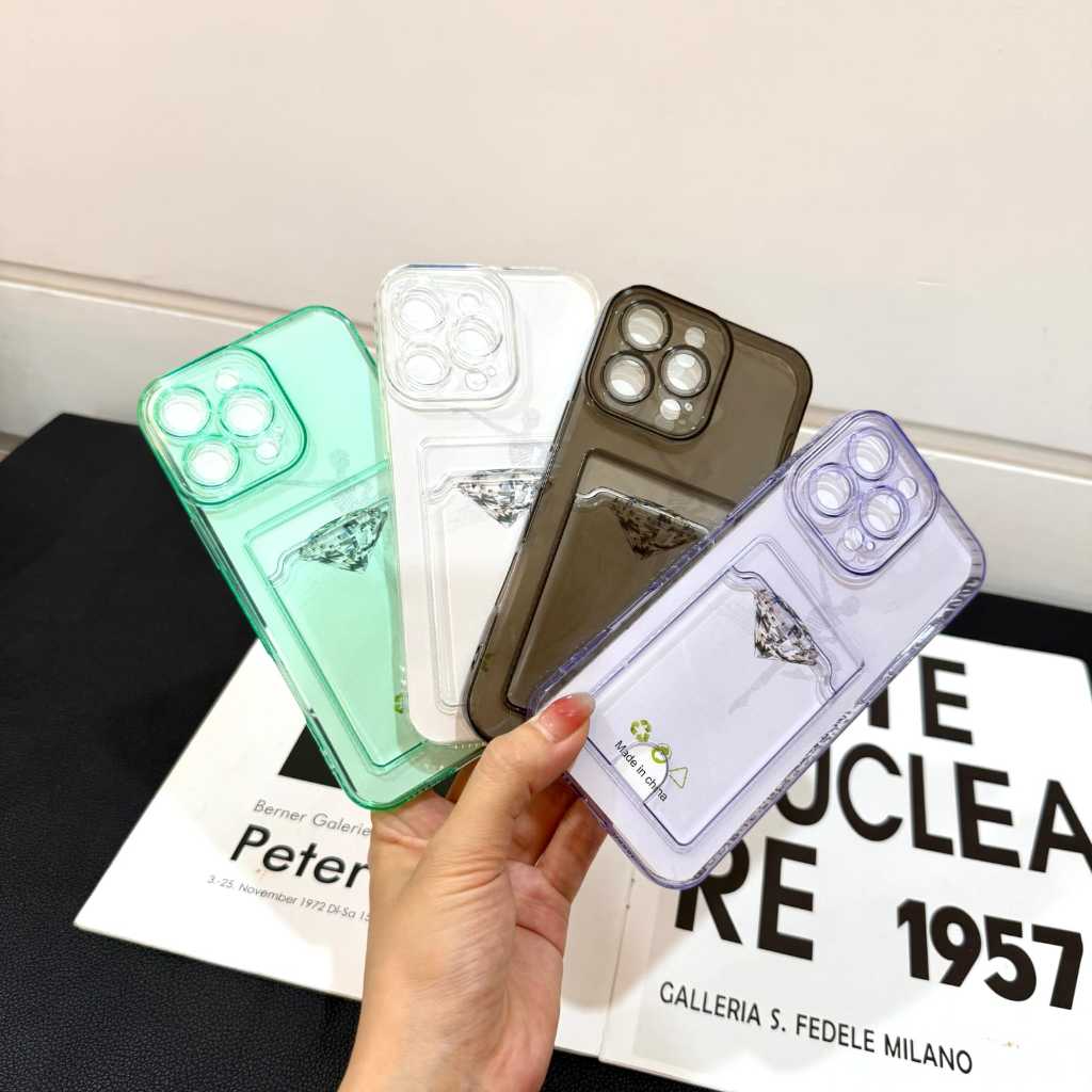 CASE CLEAR CARD HOLDER SAMSUNG A12/A22/A32/A52/A72/A11/A21/A71/A10/A20/A30/A50/A70 (HOKKY ACC)