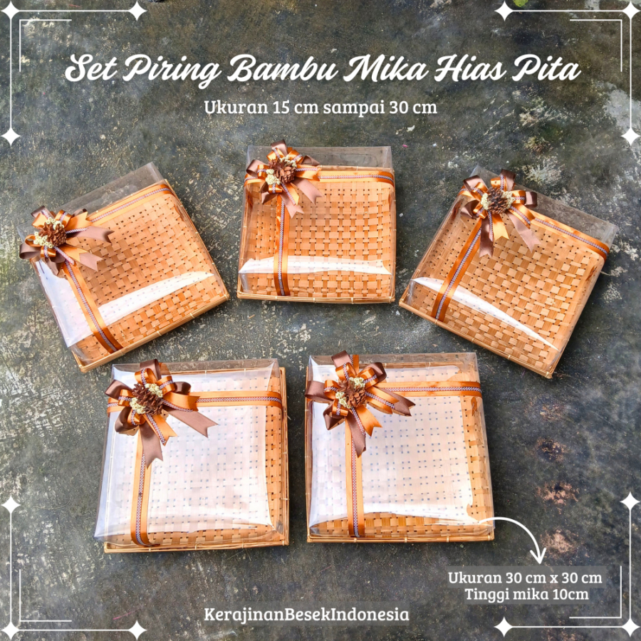 

TERMURAH SET isi 5 BOX HANTARAN PERNIKAHAN BONUS PITA RUSTIC Piring kotak mika seserahan lamaran kotak
