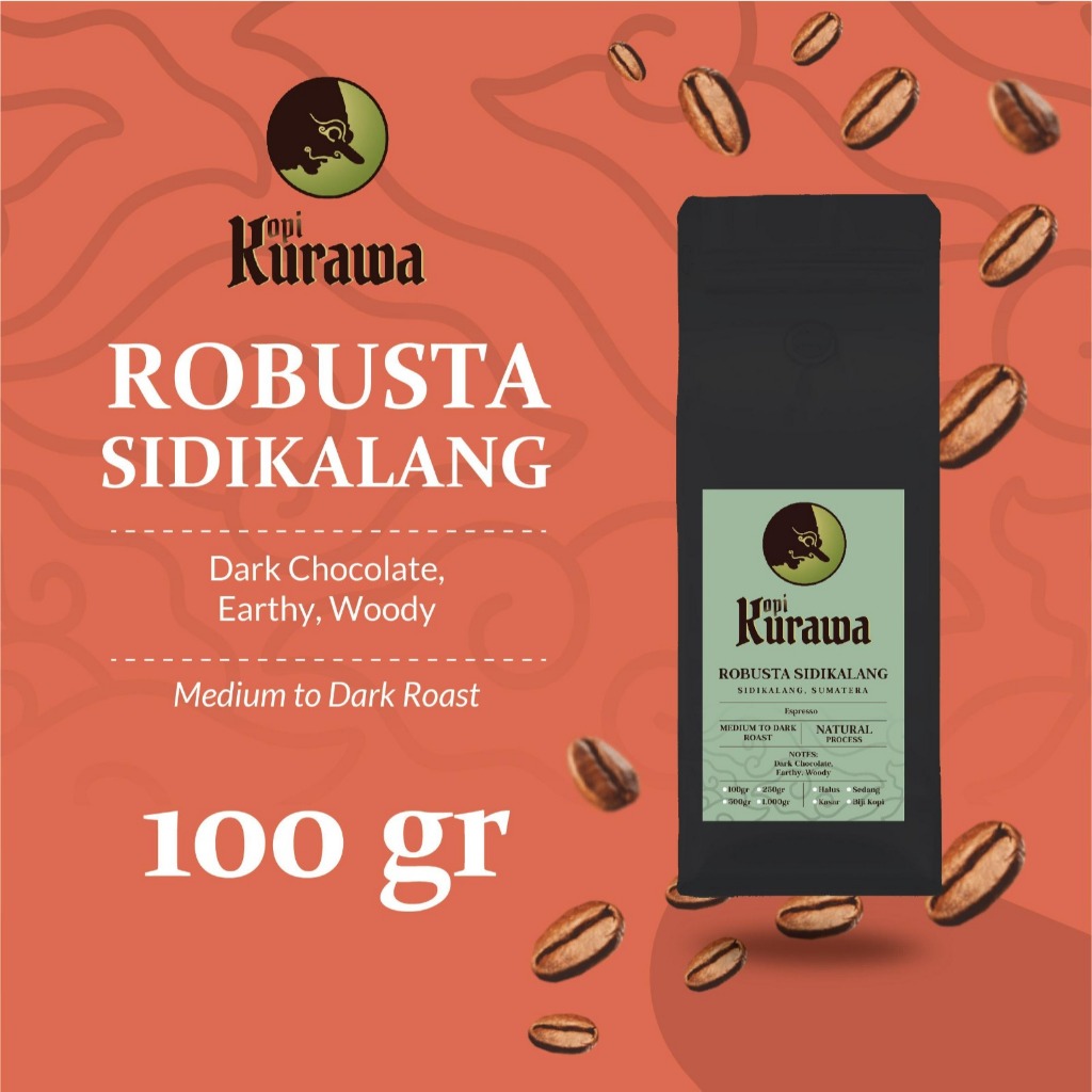 

Kopi Robusta Sidikalang Sumatera Coffee Espresso Beans Biji Bubuk 100g