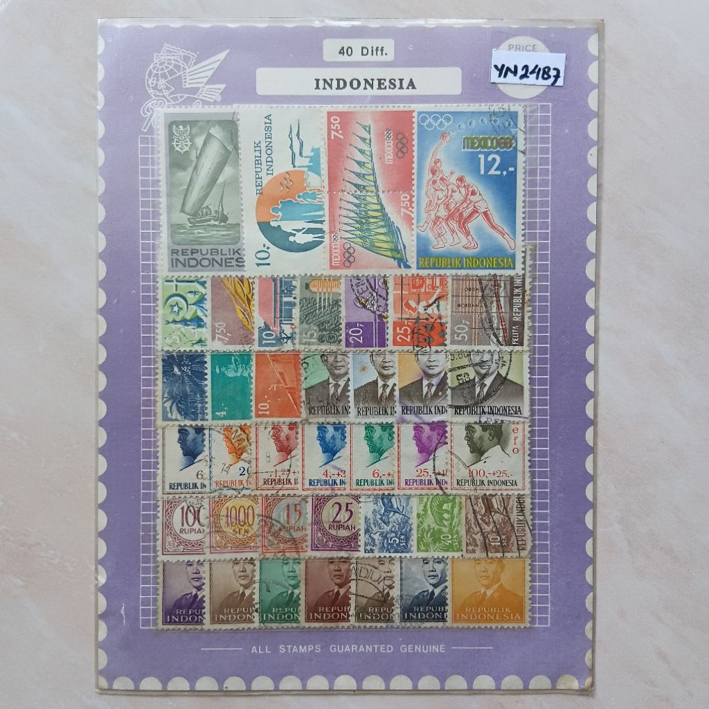 

Prangko Perangko Indonesia Jadul 1960-1970 Used Mint 40 Pcs Folder - YN2487