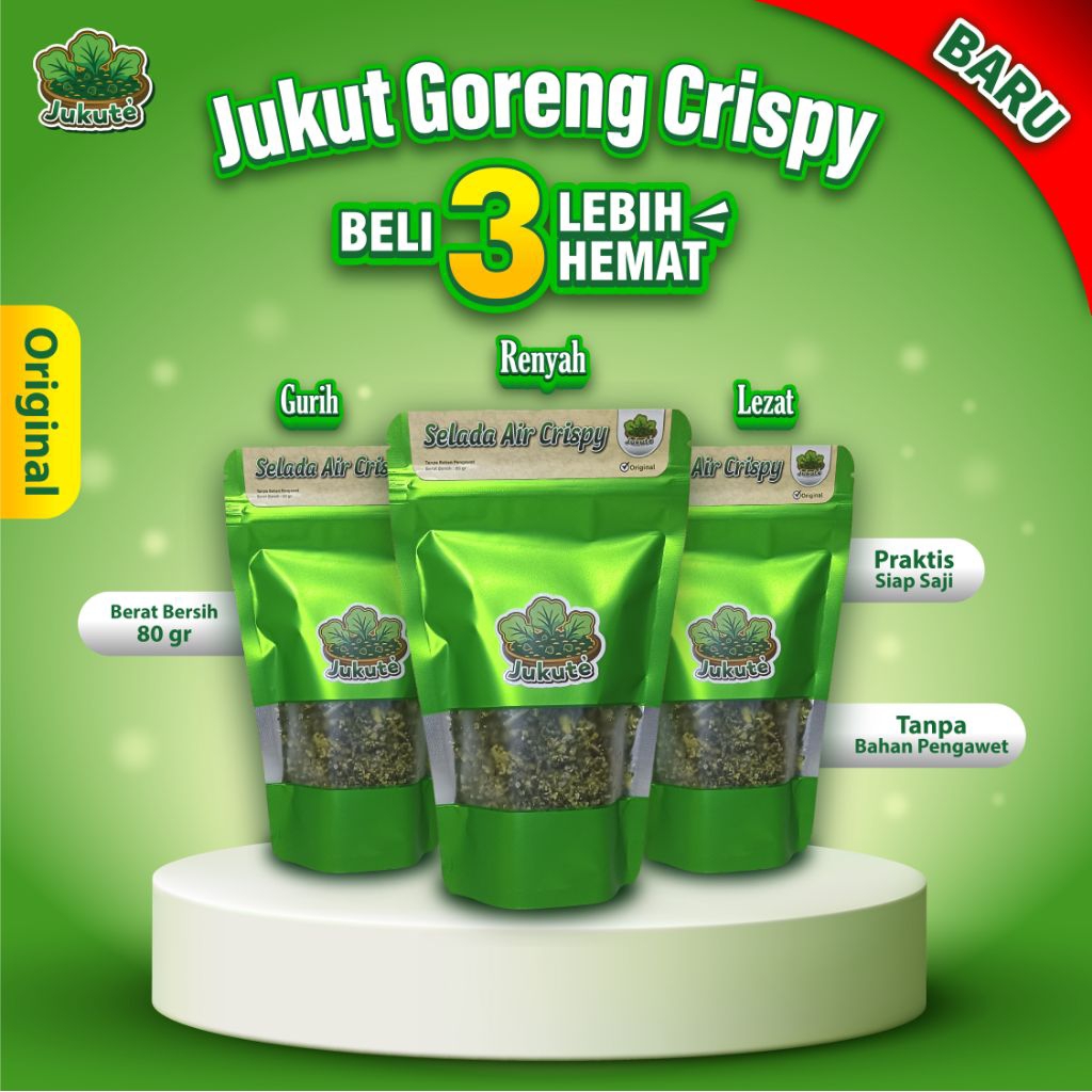 

✨Beli 3 LEBIH HEMAT✨ Selada Air/Jukut Goreng Crispy