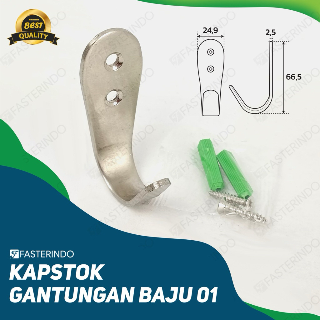 Kapstok Gantungan Baju 01 / Kapstok Gantungan Oval / Gantungan Baju Stainless