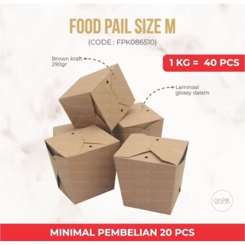 Food Pail M , Kemasan Makanan , Packaging Makanan , Dus Kue , Kemasan Kue