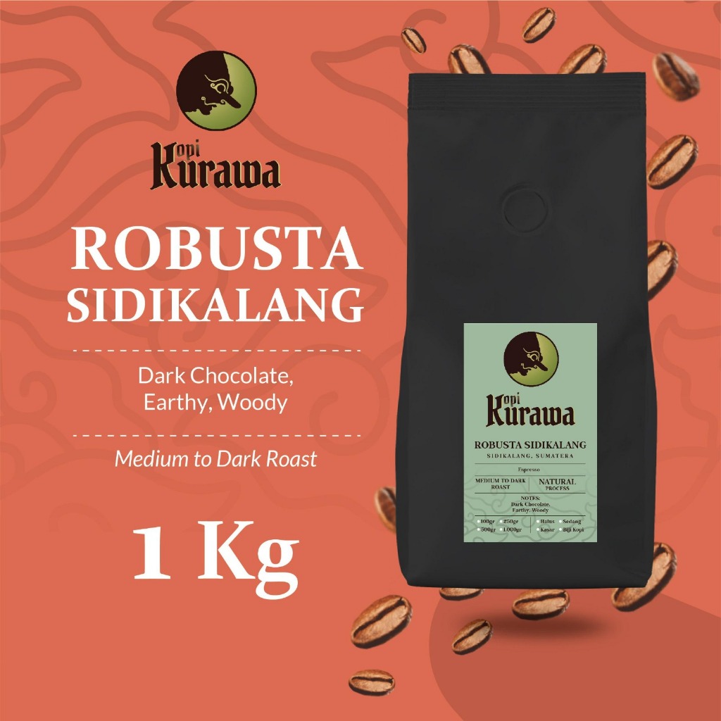 

Kopi Robusta Sidikalang 1Kg Sumatera Coffee Espresso Beans Biji Bubuk