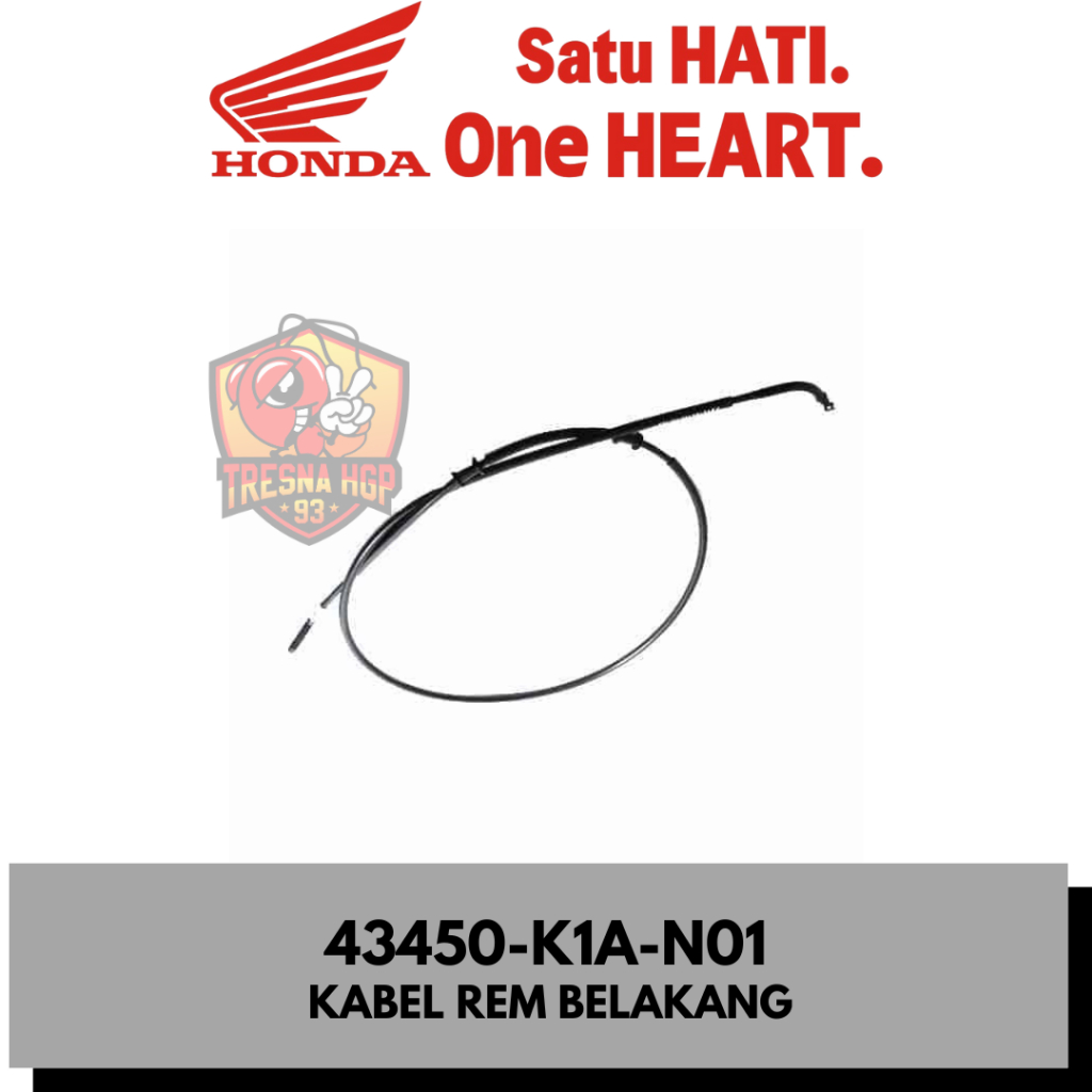 43450-K1A-N01 KABEL REM BELAKANG BEAT ESP K1A ORIGINAL | CABLE COMP RR BRAKE 43450K1AN01