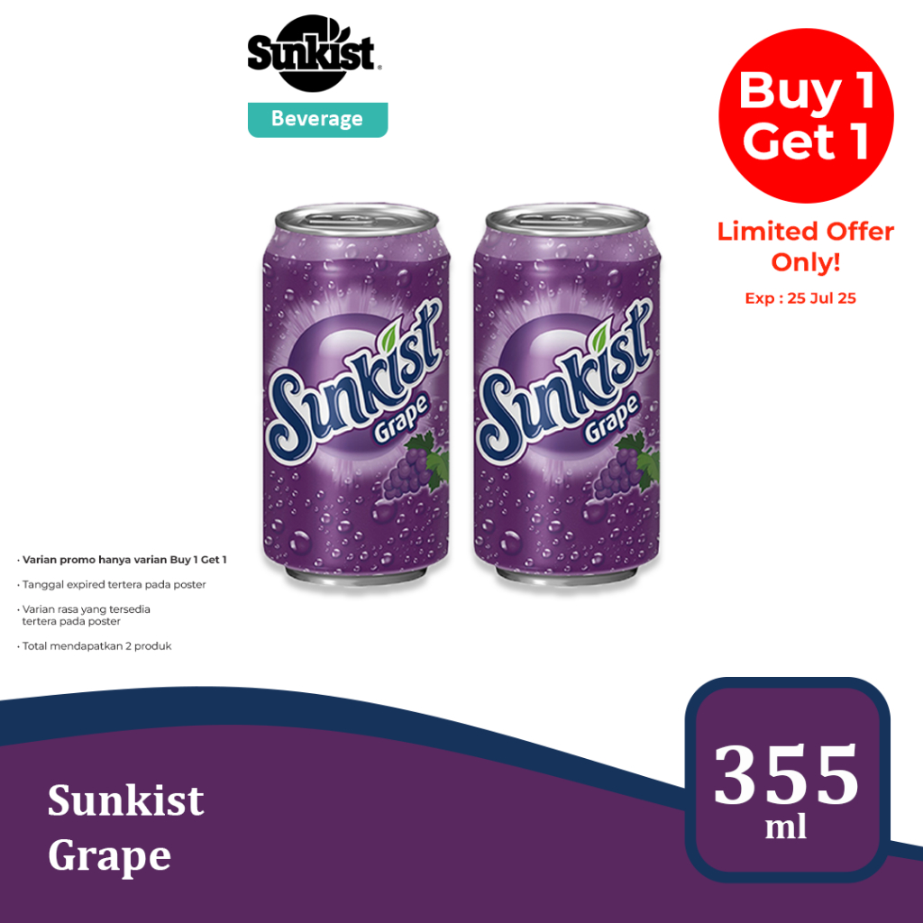 

Sunkist Grape 12 fl oz - Minuman impor USA