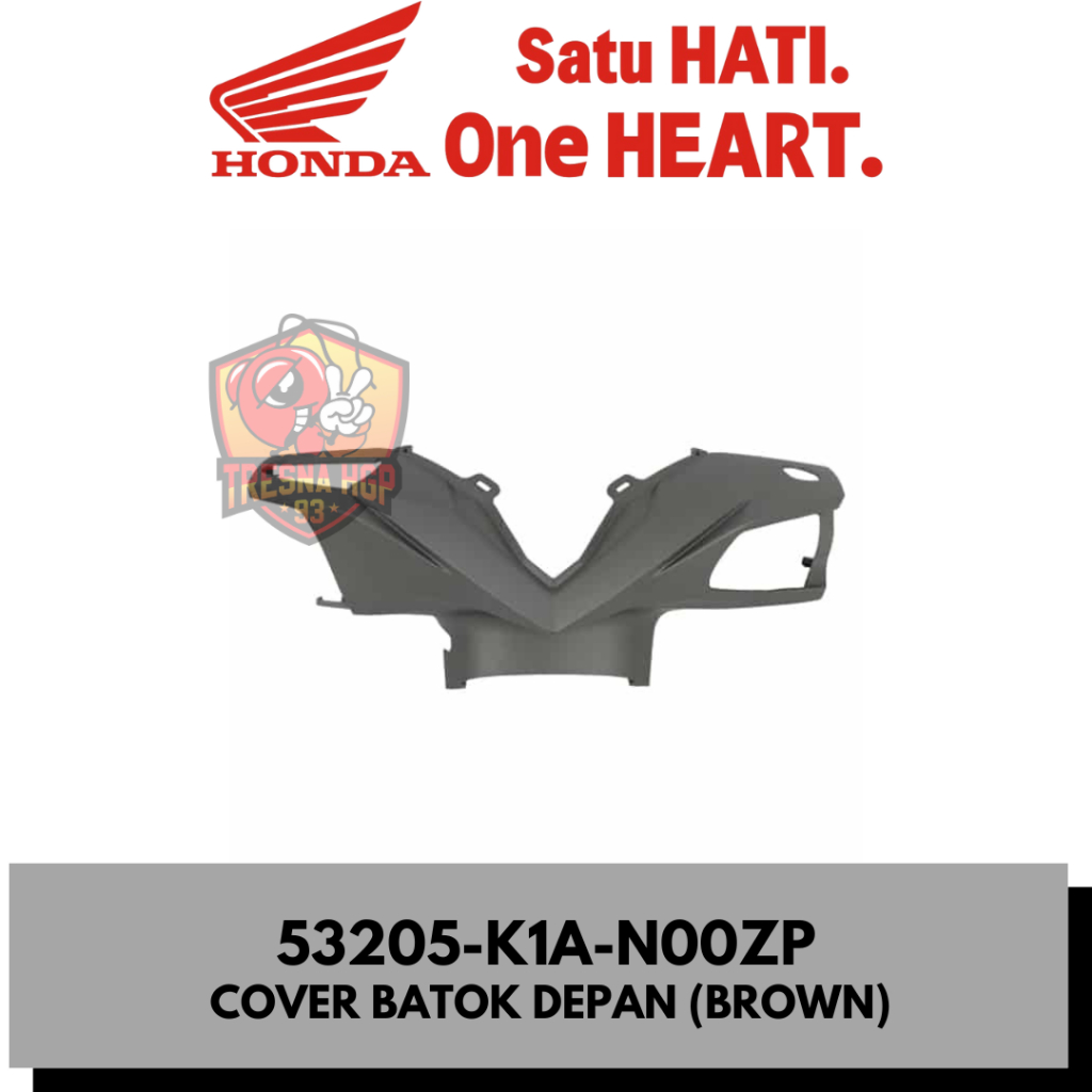 53205-K1A-N00ZP COVER BATOK DEPAN (BROWN) BEAT ESP K1A ORIGINAL | COVER FR HANDLE 53205K1AN00ZP