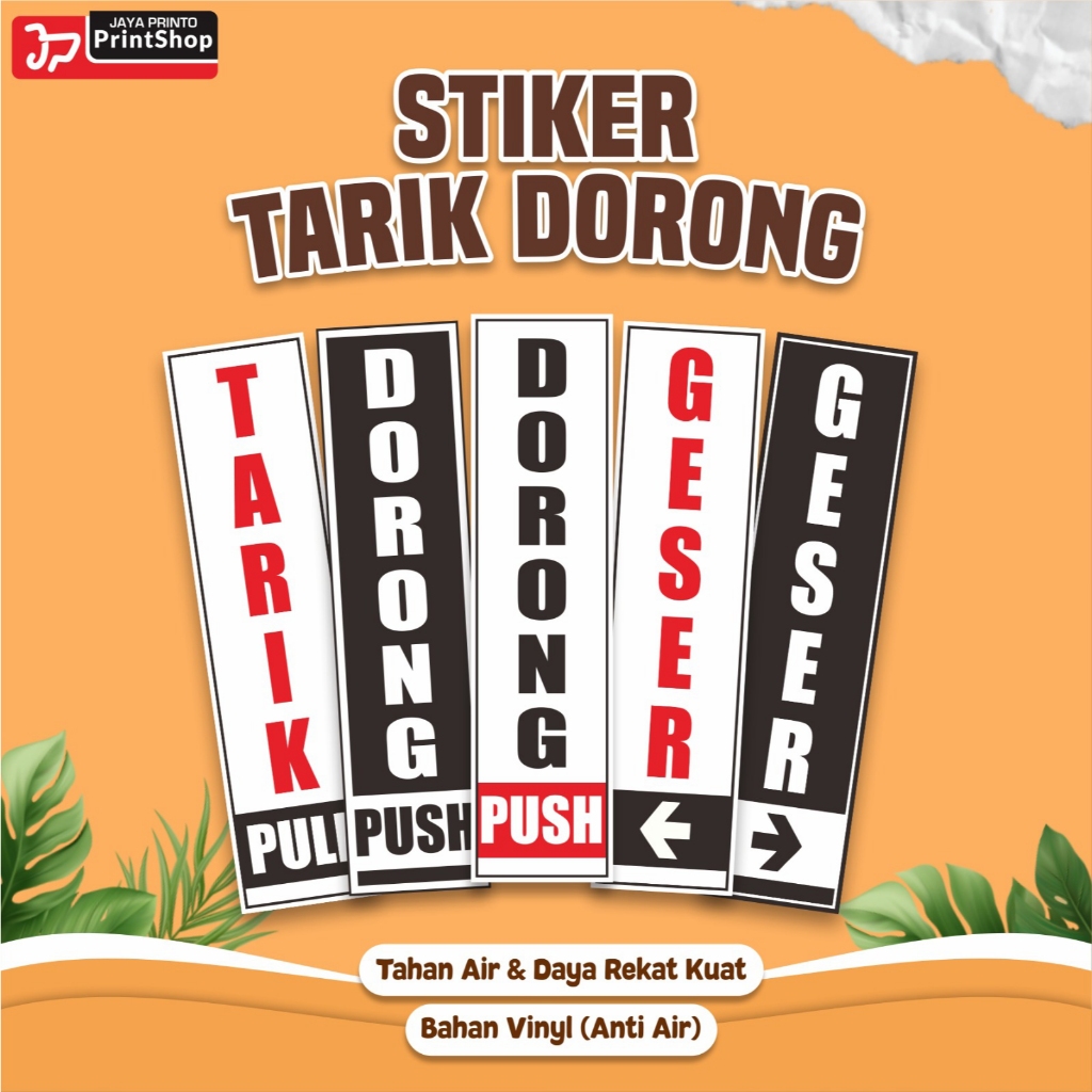 

Stiker K3 Pintu Sign Tarik Dorong, Geser Kanan Kiri 1 Pasang Tahan Air_STICKER