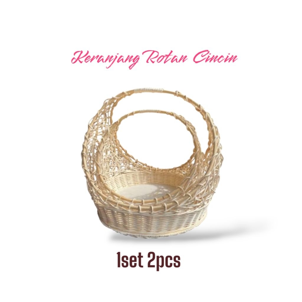 PROMO Keranjang rotan ,bentuk Cincin/Hampers/Hantaran/Souvenir