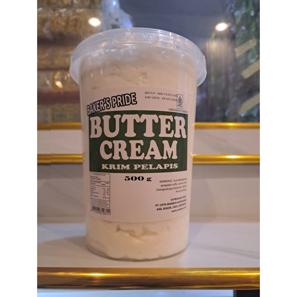 

Baker ' s pride butter cream pelapis 500 gr