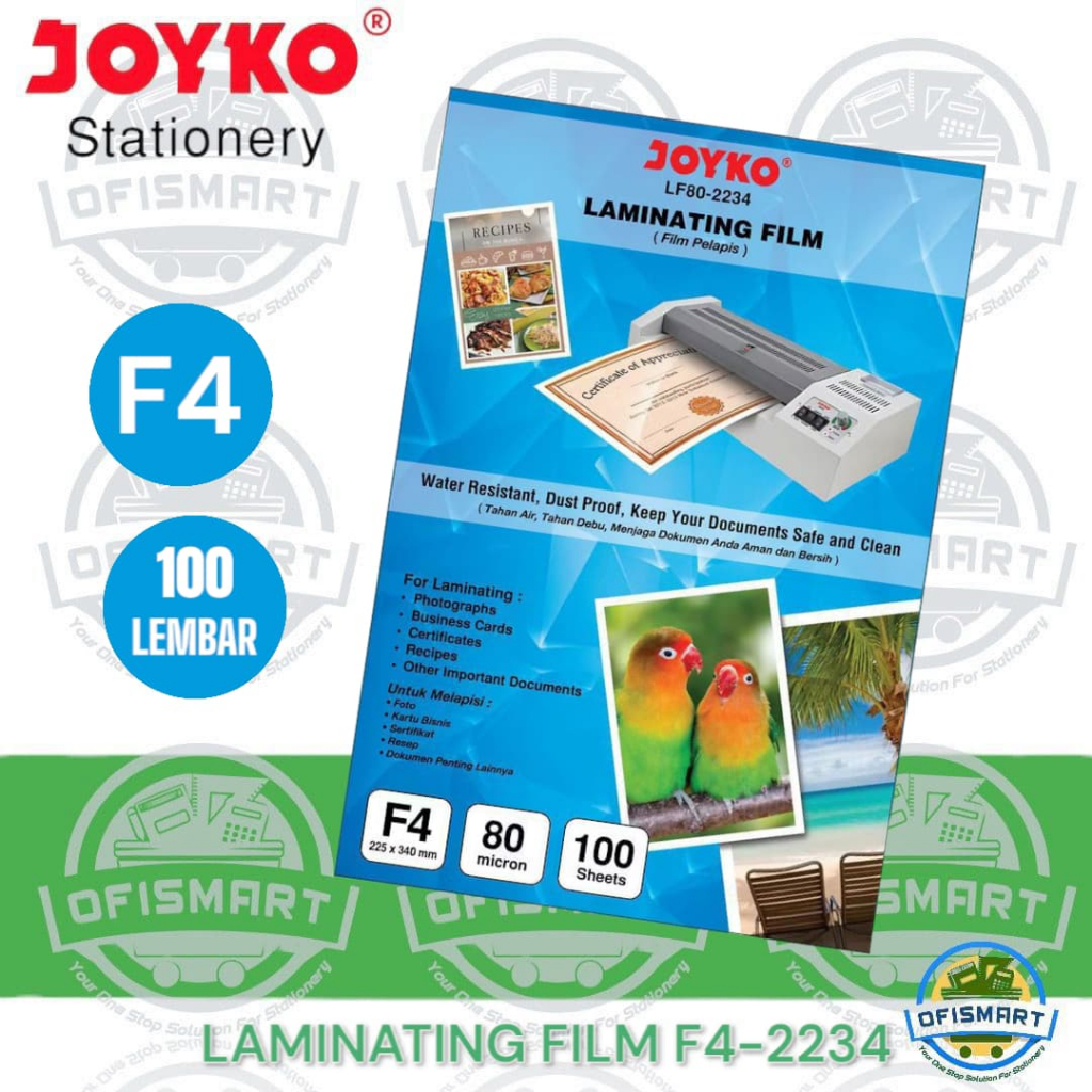 

Joyko Laminating Film F4 Plastik Laminating LF80-2234